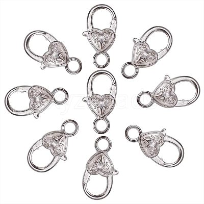 Brass Lobster Claw Clasps KK-PH0003-09S-1