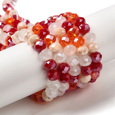 Glass Beads Strands EGLA-A034-M8mm-27-1