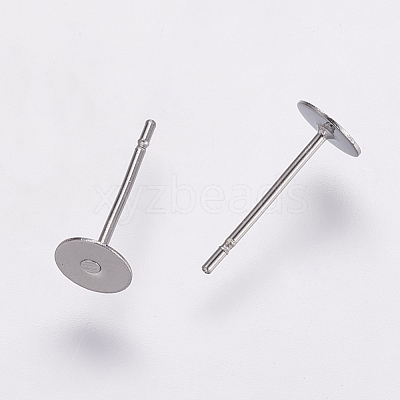Non-Tarnish 304 Stainless Steel Stud Earring Settings X-STAS-K146-009-5mm-1