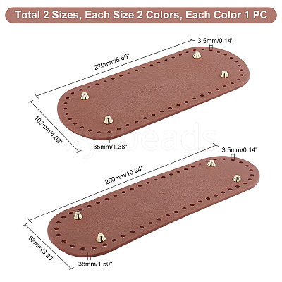4Pcs TPE Plastic Oval Bottom FIND-WH0077-68-1