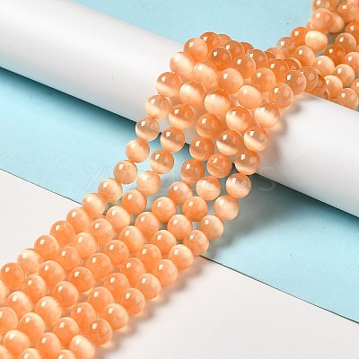 Natural Selenite Beads Strands G-P493-01I-1