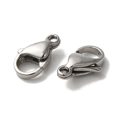 Tarnish Resistant 304 Stainless Steel Lobster Claw Clasps X-STAS-R050-11x7mm-1