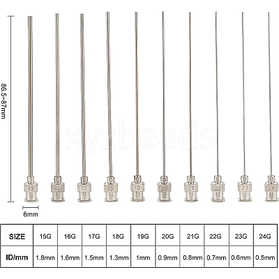20Pcs 10 Style Iron Dispensing Needles TOOL-BC0001-27-1