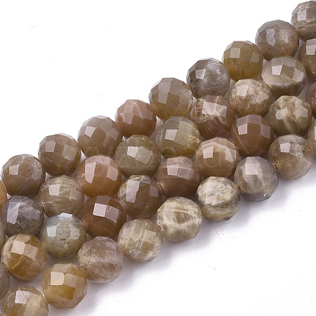 Natural Sunstone Beads Strands G-S345-8mm-009-1