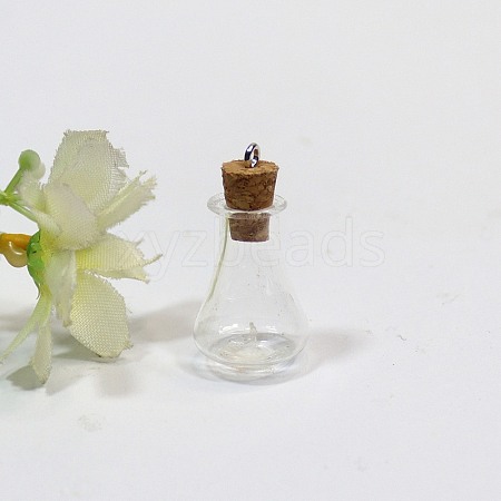 Empty Small Glass Cork Vase Pendants PW-WG72592-04-1