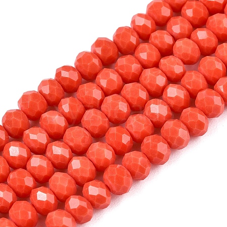 Opaque Solid Color Imitation Jade Glass Beads Strands EGLA-A044-P4mm-D21-1