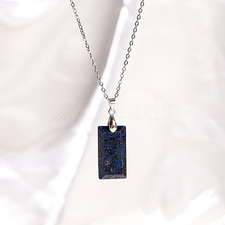 Natural Lapis Lazuli Pendant Necklaces PW-WG52881-22-1