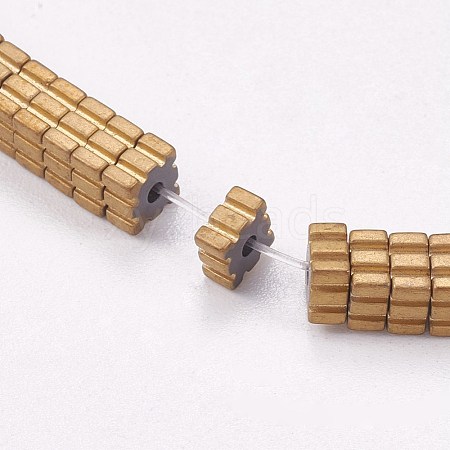 Electroplated Non-magnetic Synthetic Hematite Beads Strands G-P367-F08-1