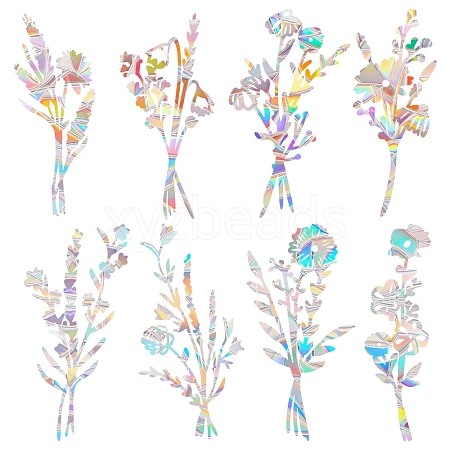 Flower Rainbow Prism Electrostatic Window Stickers PW-WG7E5CE-01-1