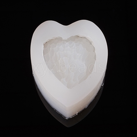 Heart Jewelry Tray Silicone Molds X-AJEW-WH0022-09-1