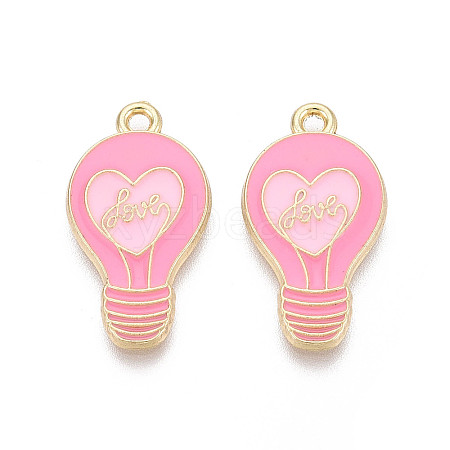 Alloy Enamel Pendants ENAM-T024-08B-G-1