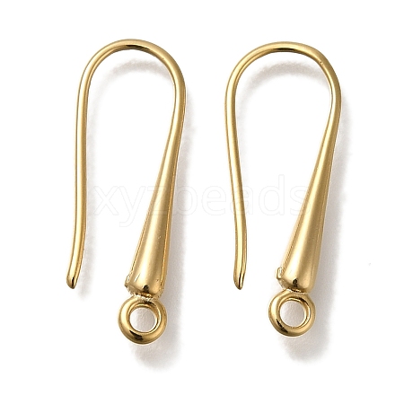 Brass Earring Hooks KK-H502-15G-1