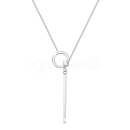 SHEGRACE Rhodium Plated 925 Sterling Silver Pendant Necklaces JN934A-1