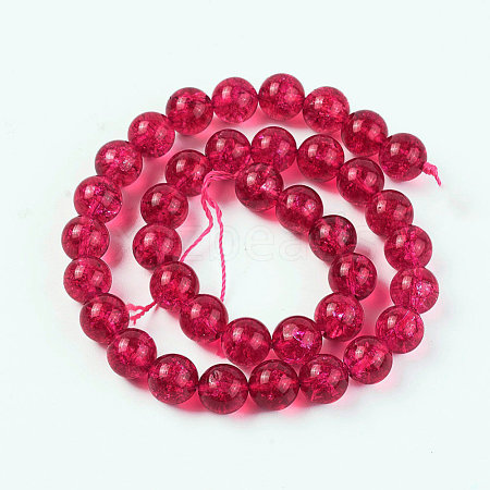 Dyed Round Natural Crackle Quartz Beads Strands G-K084-10mm-02A-1