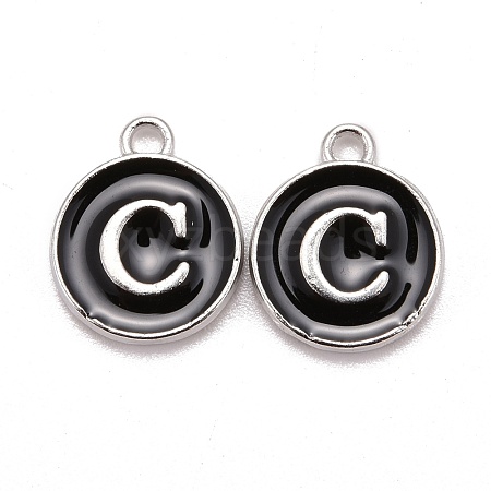 Platinum Plated Alloy Charms ENAM-S118-02C-P-1