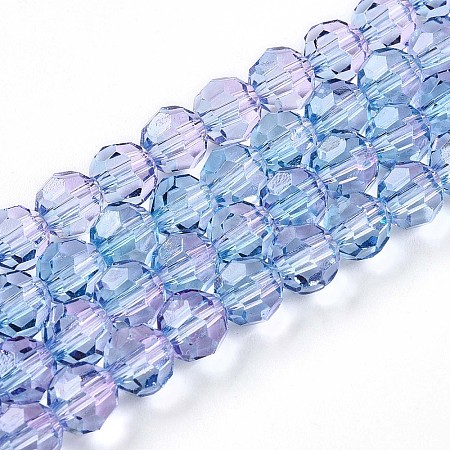 Baking Paint Transparent Glass Beads X1-DGLA-A035-T6mm-A06-1