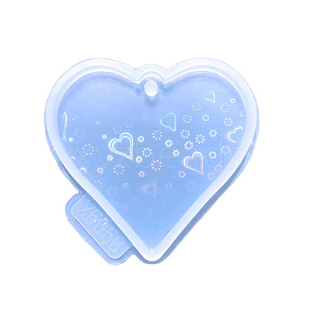 DIY Laser Holographic Effect Heart Pendant Food Grade Silicone Molds VALE-PW0001-079C-1