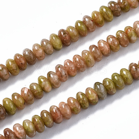 Natural Unakite Beads Strands G-S366-095-1