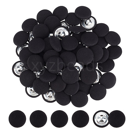  100Pcs Cloth Shank Buttons BUTT-NB0001-72C-1