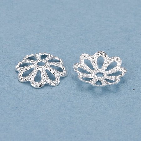 Brass Multi-Petal Bead Caps KK-K253-22S-1