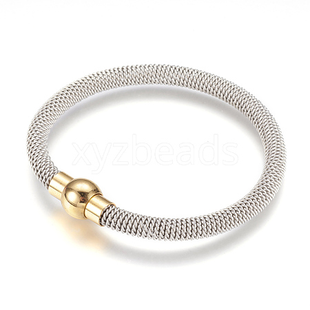 304 Stainless Steel Bracelets BJEW-F274-02G-1