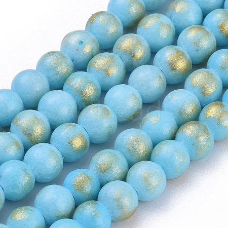 Natural Mashan Jade Beads Strands G-P232-01-J-6mm-1