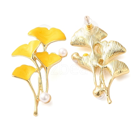 Alloy with Enamel Ear Studs EJEW-U002-07A-1