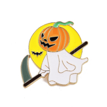 Halloween Alloy Enamel Brooches JEWB-K021-01A-G-1