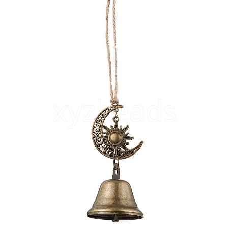 Iron Bell Pendant Decoration HJEW-JM02232-1