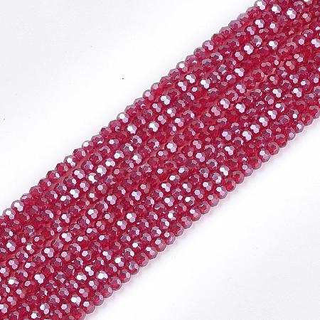 Electroplate Glass Bead Strands EGLA-R015-4mm-4-1