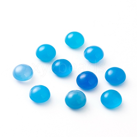 Natural Blue Agate Cabochons G-B009-09-B-1