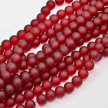 Transparent Glass Bead Strands GLAA-S031-10mm-14-1