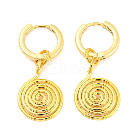 Rack Plating Brass Vortex Dangle Hoop Earrings EJEW-K245-45G-1