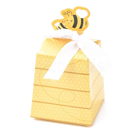 Trapezoid Shape with Bee Pattern Candy Packaging Box CON-F012-01-1