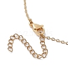 Brass Heart Pendant Necklaces for Women NJEW-JN04895-5