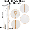 Beebeecraft 8Pcs 2 Style Brass Chain Stud Earring Findings KK-BBC0009-80-2