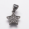 Brass Micro Pave Cubic Zirconia Charm ZIRC-E143-72B-1