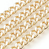 Brass Cuban Link Chains X-KK-T018-03G-1