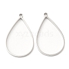 Non-Tarnish 304 Stainless Steel Open Back Bezel Teardrop Pendants LS-STAS-Z040-11A-P-1