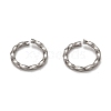 Non-Tarnish 304 Stainless Steel Twisted Jump Rings STAS-H129-08P-1