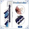 Polyester Tassel Display Decorations with Alloy Clasps PURS-WH0001-82-2
