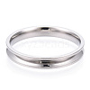 201 Stainless Steel Grooved Finger Ring Settings STAS-WH0039-11I-P-1