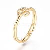 Adjustable Brass Finger Rings X-RJEW-G096-33G-2