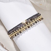 5Pcs 5 Styles Natural Rainbow Moonstone & Iolite & Non-magnetic Synthetic Hematite Beads Bracelets BJEW-JB13090-5