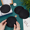 Imitation Hemp Round Fascinator Hat Base for Millinery LS-AJEW-WH0472-45A-02-3