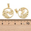 Mother's Day Brass Cubic Zirconia Pendants KK-L251-07G-02-3