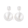 Round Ball Drawbench Brass Ear False Plugs for Women LS-EJEW-G391-24C-S-2