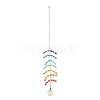 Faceted Round Glass Pendants Decoration HJEW-TA00023-2
