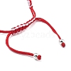 Two Tone Nylon Thread Braided Bead Bracelet Sets BJEW-JB11214-6