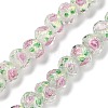 Handmade Foil Lampwork Beads Strands FOIL-S136-001I-1